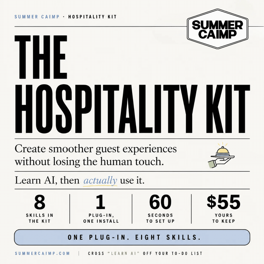 The Hospitality Kit — Smoother guest experiences, from the first inquiry to the review that follows.