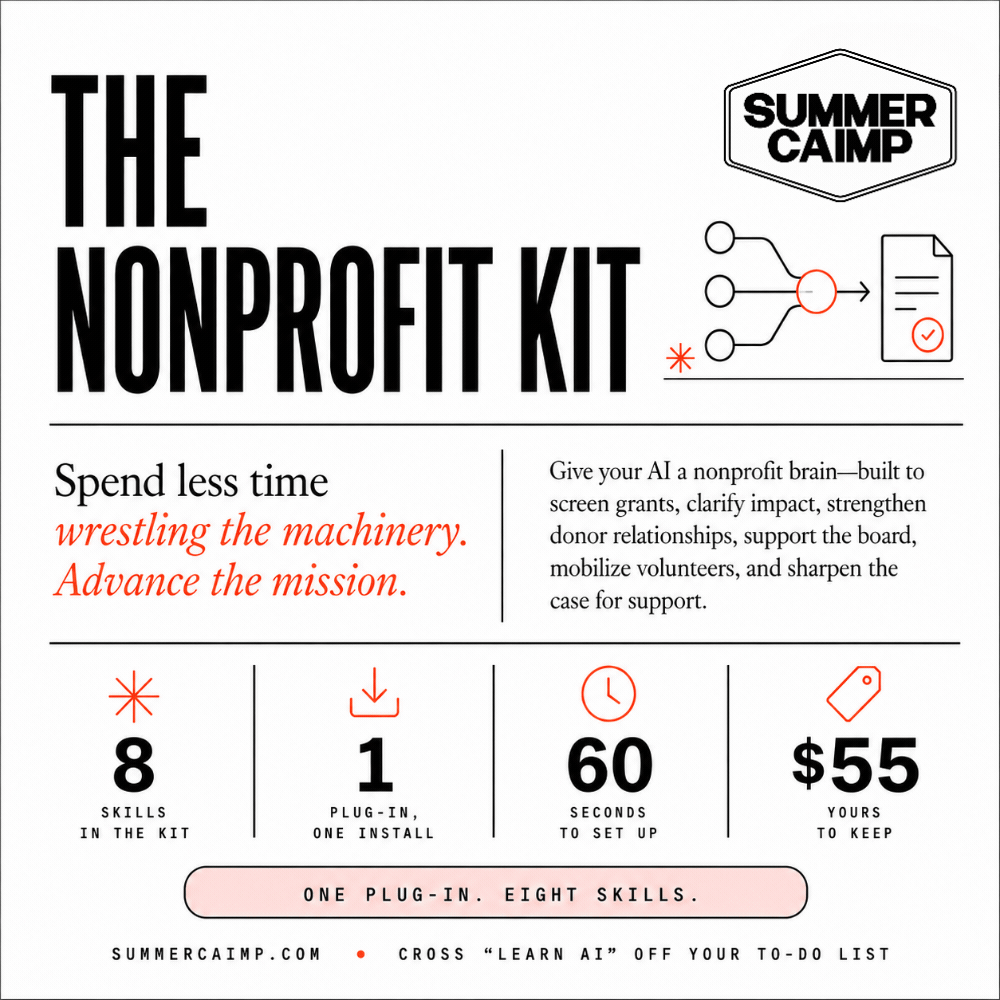 The Non-Profit Kit — Spend less time scrambling for the grant and more time doing the work.