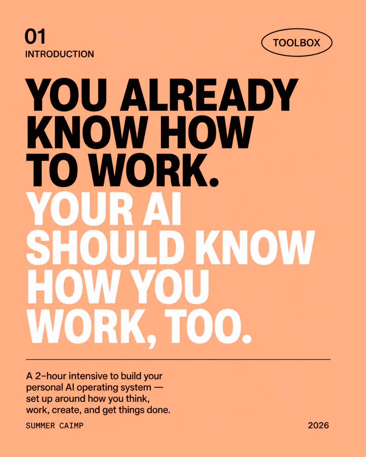 Toolbox Workshop card one